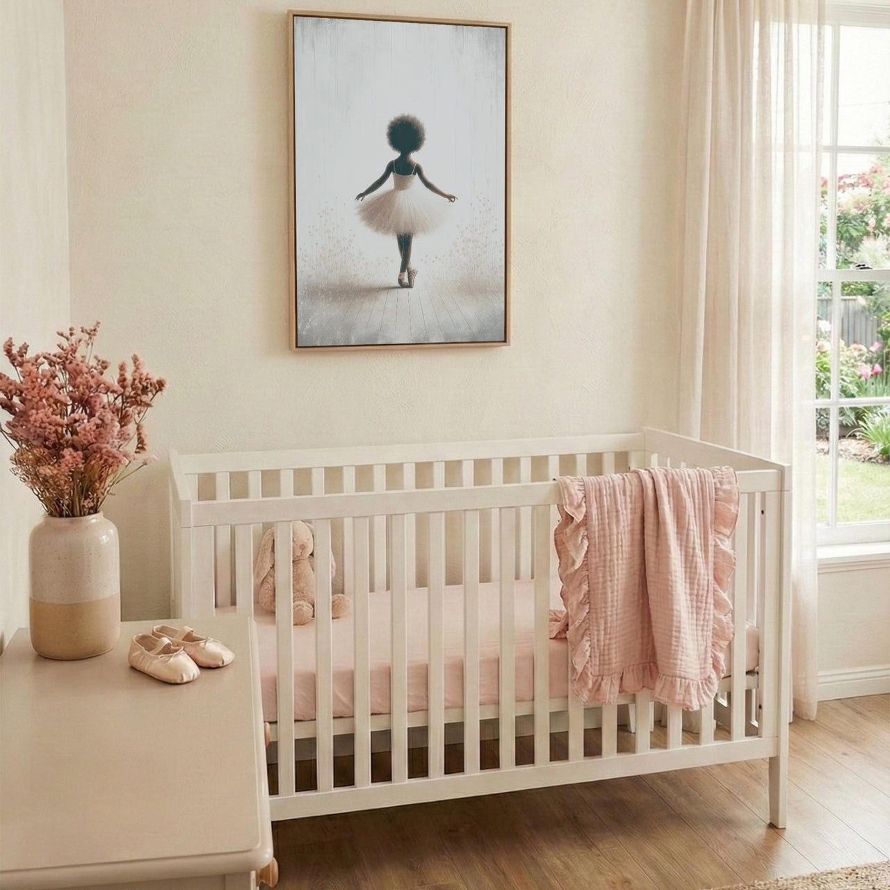Ballerina Wall Art – Dance Nursery Print for Girls