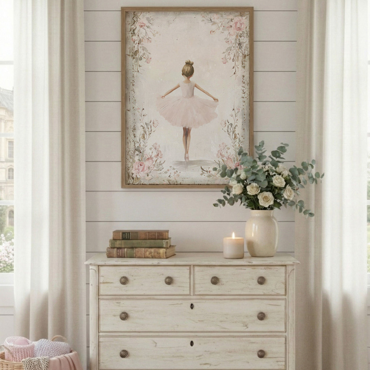 Ballerina Wall Art – Dance Nursery Print for Girls Room