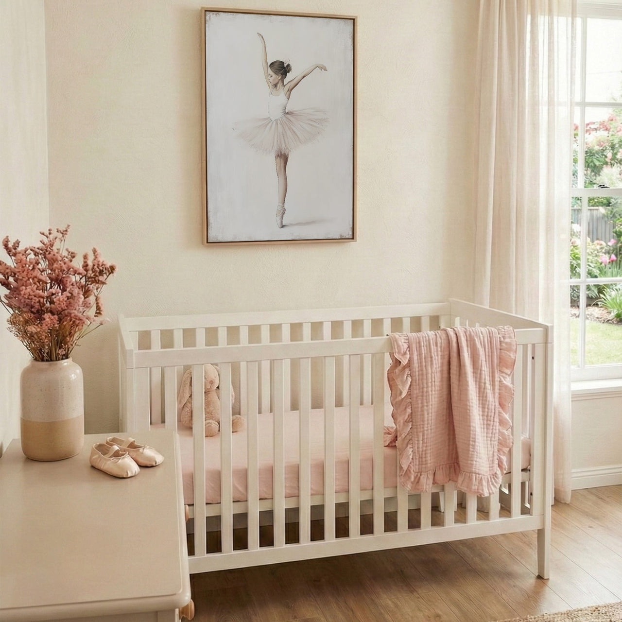 Ballerina Wall Art – Dance Nursery Print for Girls' Room