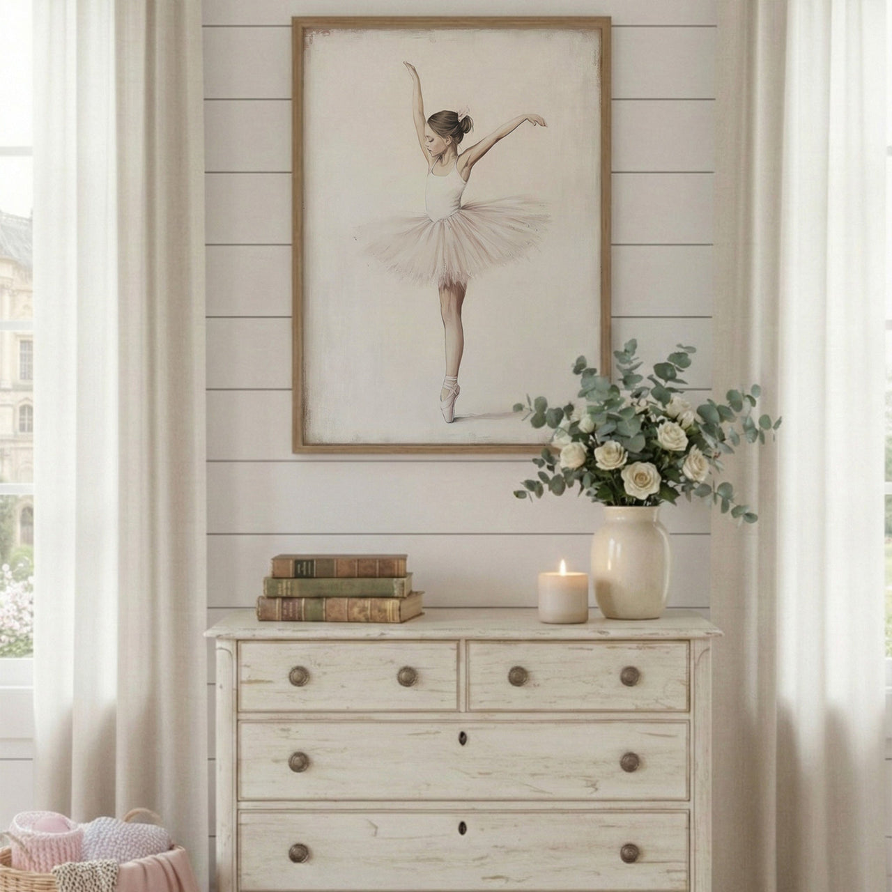 Ballerina Wall Art – Dance Nursery Print for Girls' Room