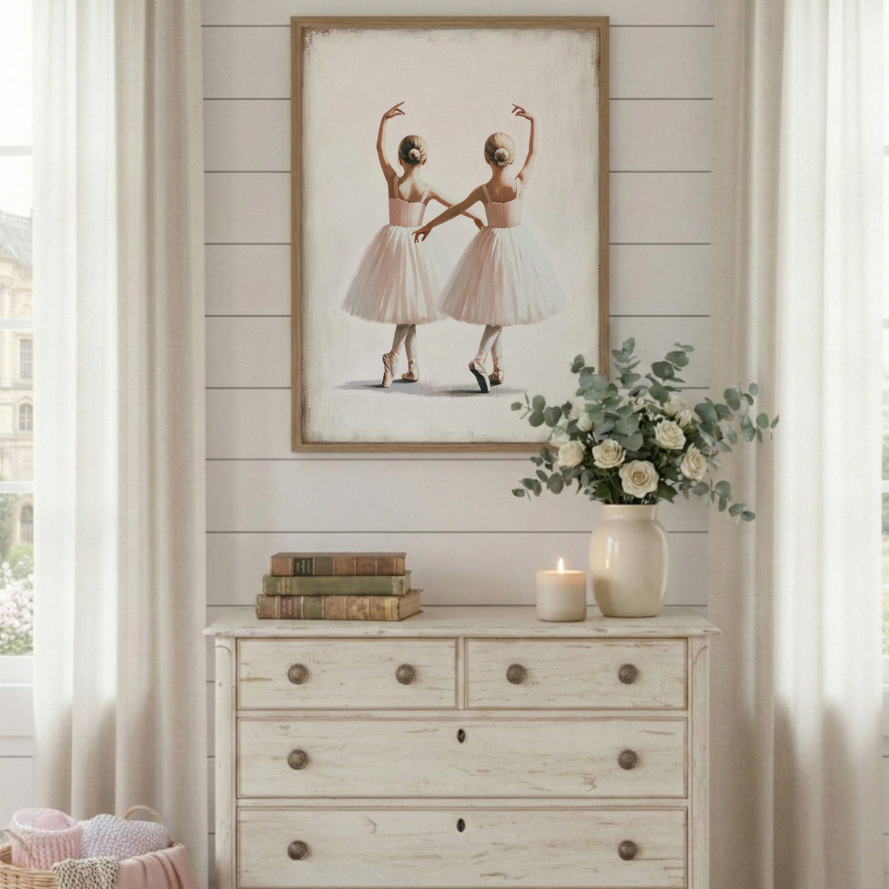 Ballerina Wall Art – Vintage Girls Room Print