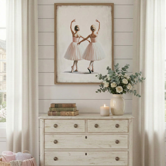 Ballerina Wall Art – Vintage Girls Room Print