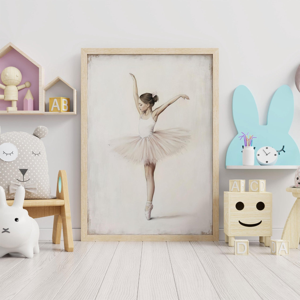 Ballerina Wall Art – Dance Nursery Print for Girls' Room