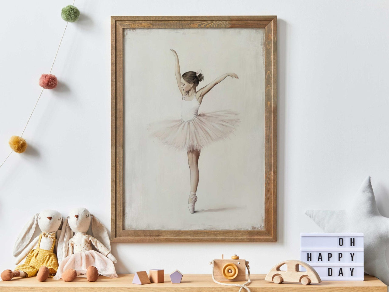Ballerina Wall Art – Dance Nursery Print for Girls' Room
