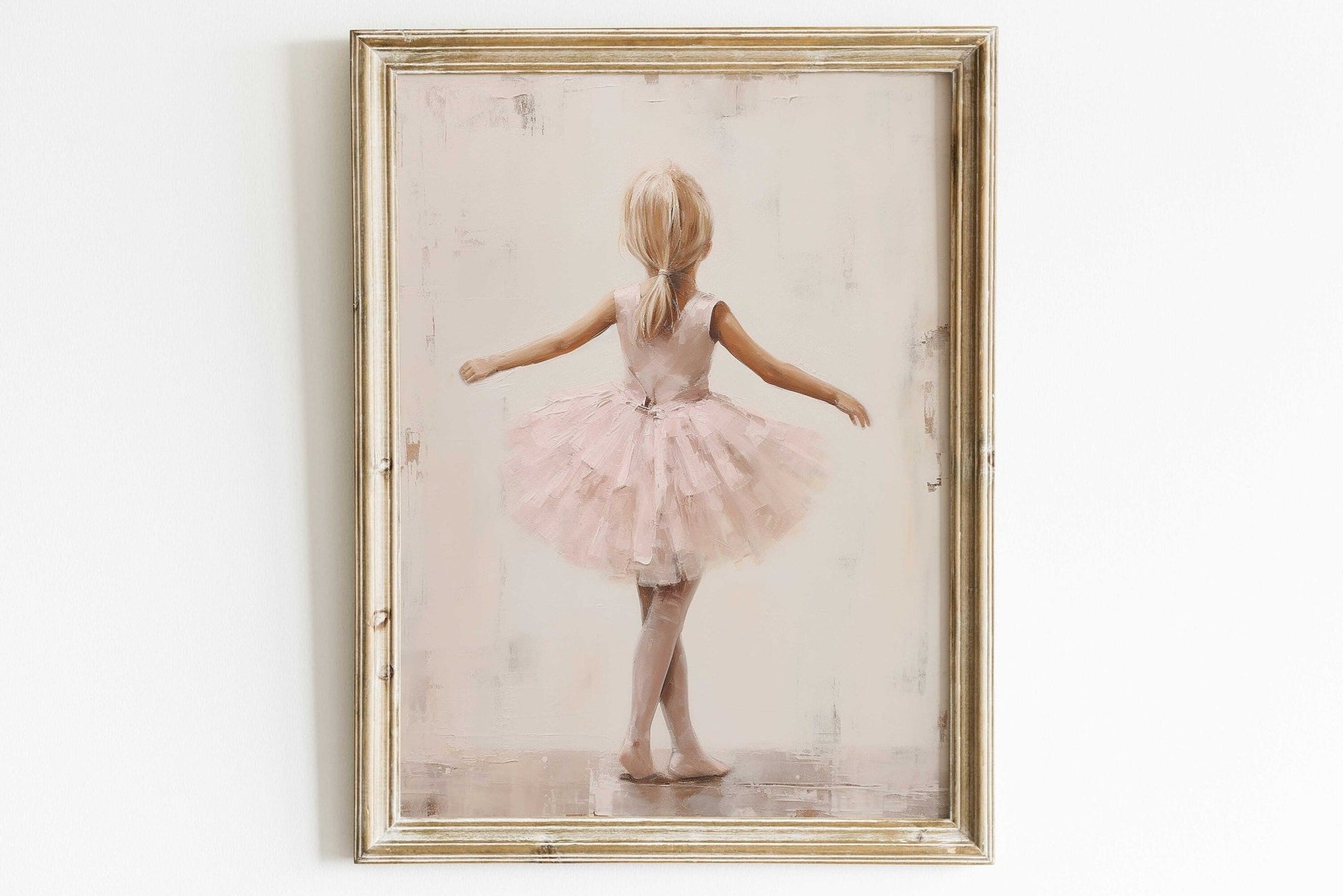 Ballet Dancer Art, Ballerina Room Decor for Girls, Pink Wall Print - WildfieldPrints
