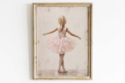 Ballet Dancer Art, Ballerina Room Decor for Girls, Pink Wall Print - WildfieldPrints