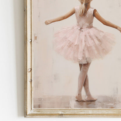 Ballet Dancer Art, Ballerina Room Decor for Girls, Pink Wall Print - WildfieldPrints