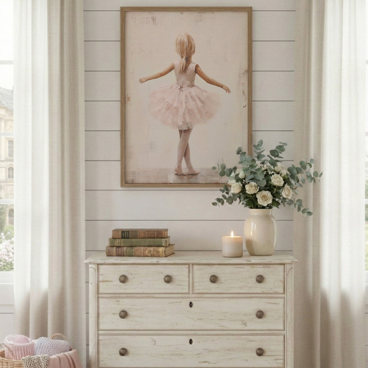 Ballet Dancer Wall Art – Ballerina Girls Room Print