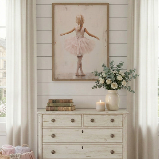 Ballet Dancer Wall Art – Ballerina Girls Room Print