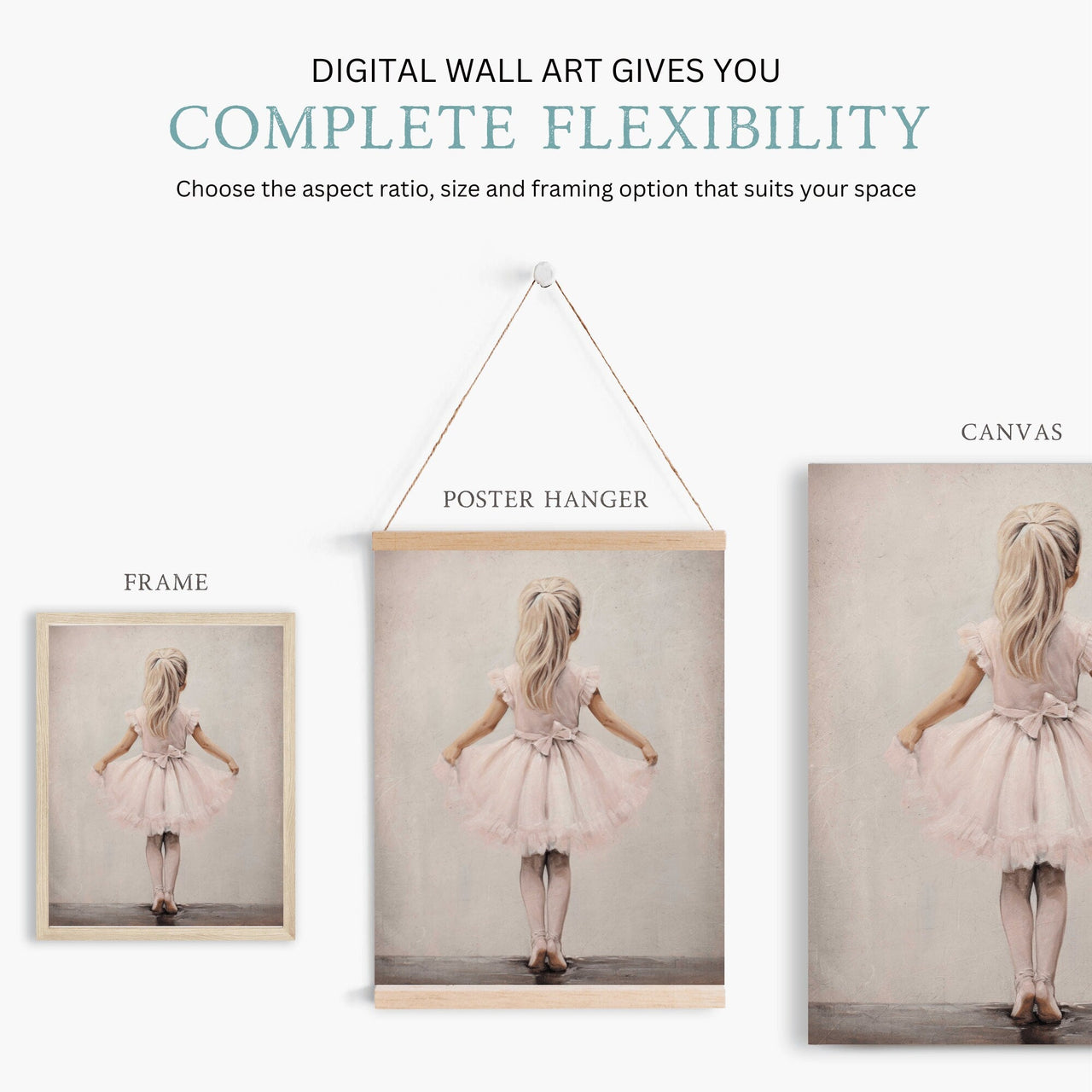 Ballet Dancer Wall Art – Dance Nursery Print for Girls Room