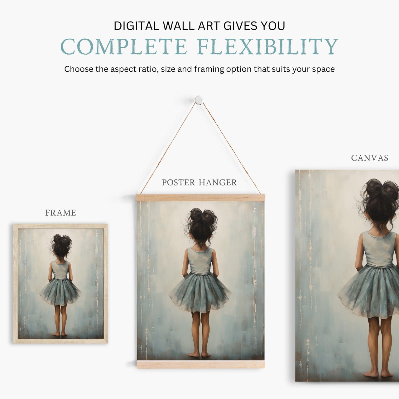 Ballet Dancer Wall Art – Ballerina Girls Room Print