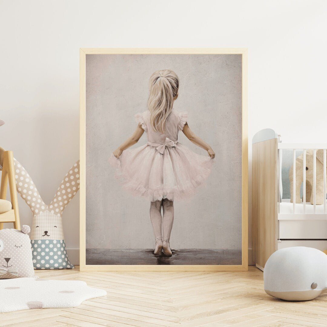 Ballet Dancer Wall Art – Dance Nursery Print for Girls Room