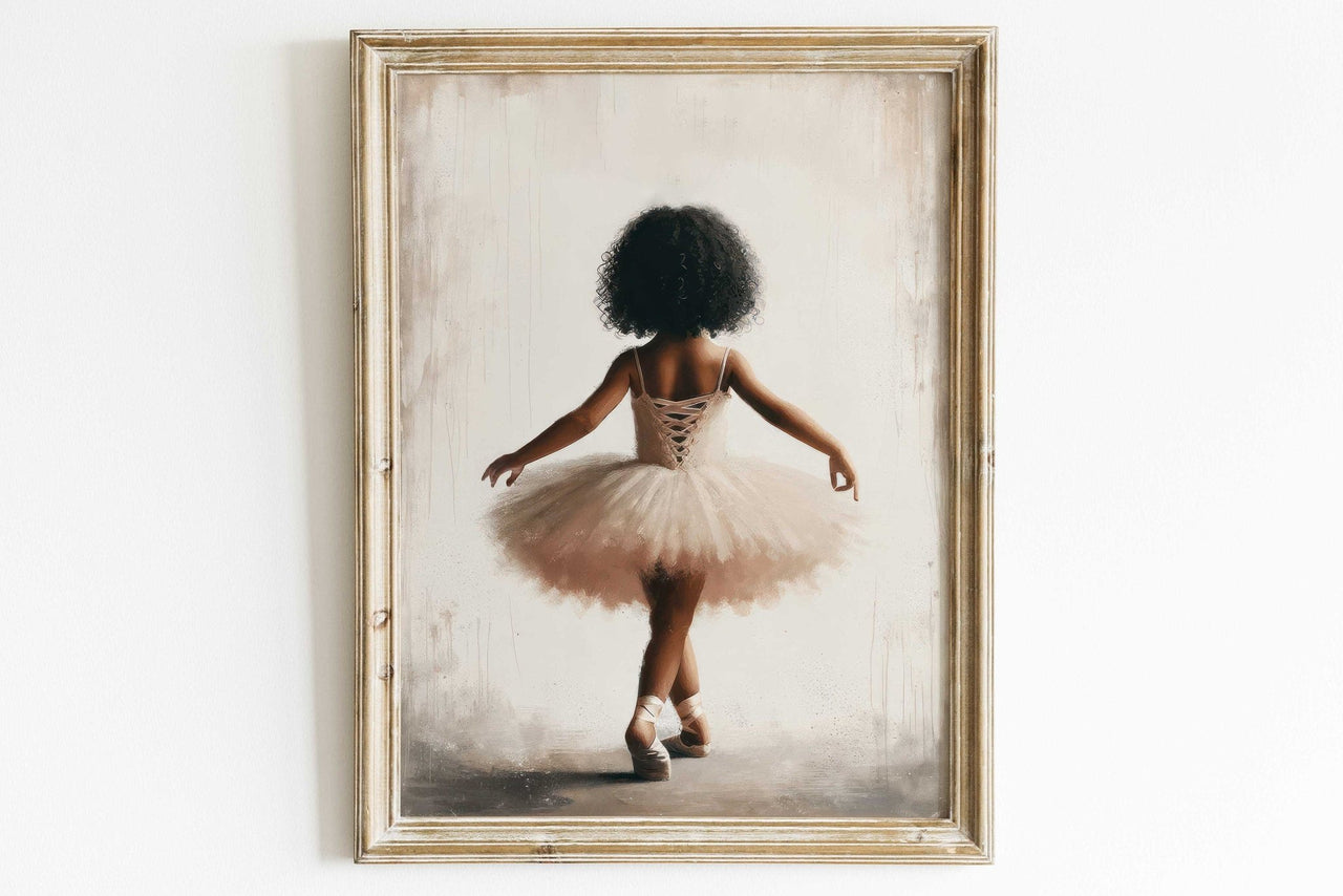 African - American Ballerina Print – Dance Girls Room Wall Art