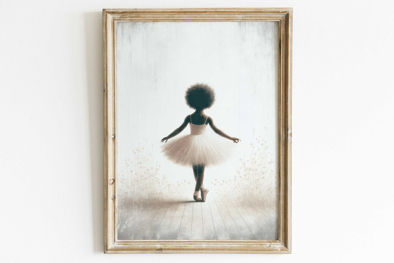 Ballerina Wall Art – Dance Nursery Print for Girls