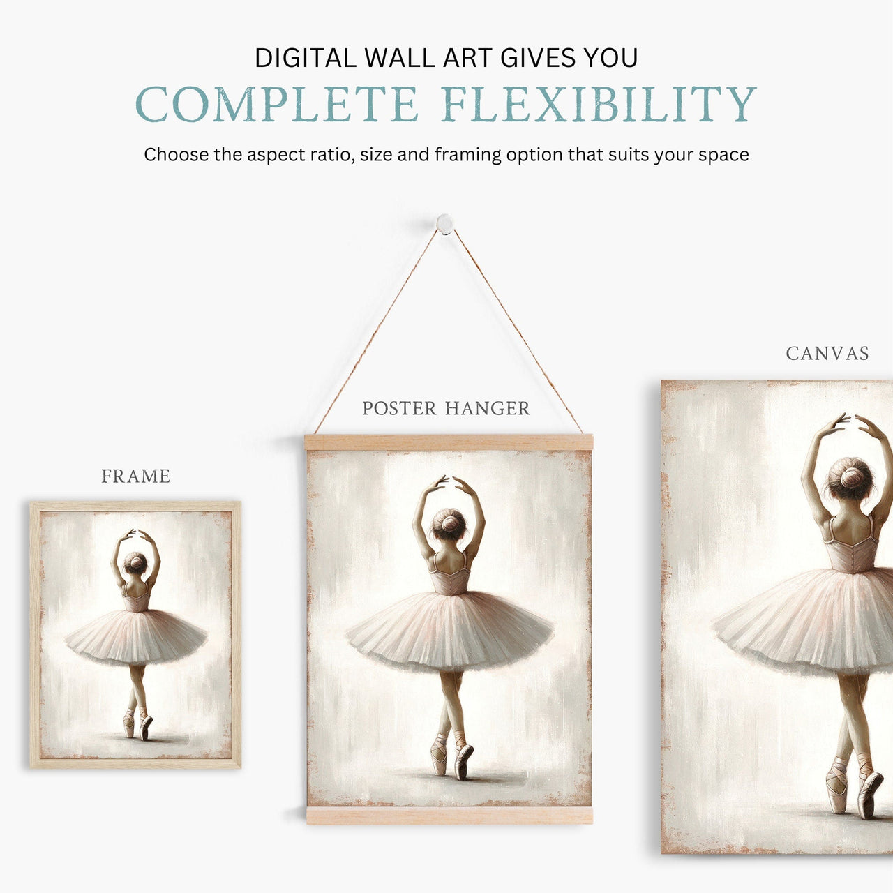 Ballerina Wall Art – Dance Girls Room Print