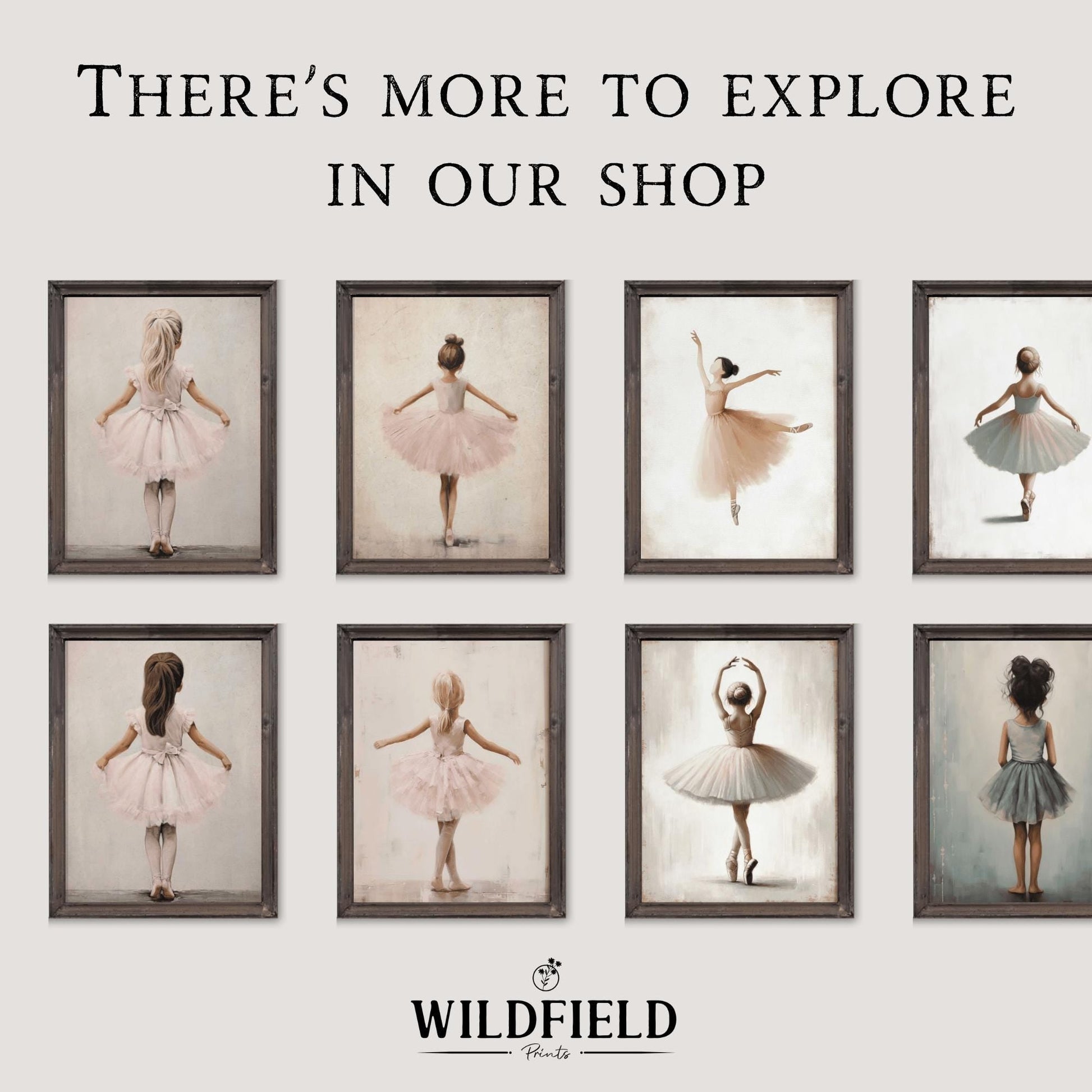 Ballet Nursery Decor, Ballerina Wall Art, Pink Girls Room - WildfieldPrints