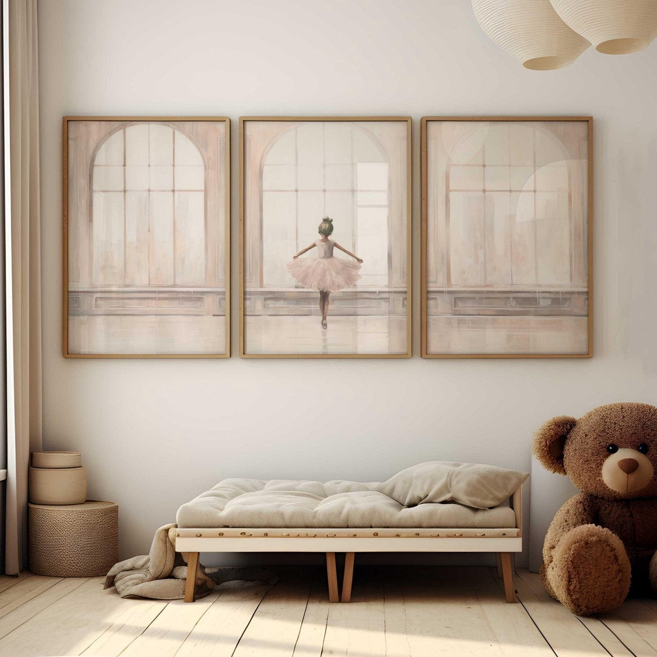 Ballerina Wall Art – Dance Girls Room Decor • Set of 3