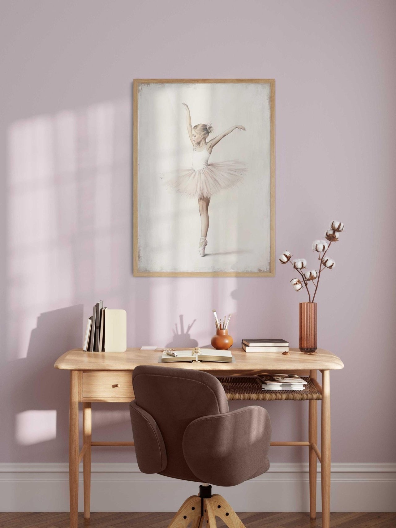 Ballerina Wall Art – Dance Nursery Print for Girls