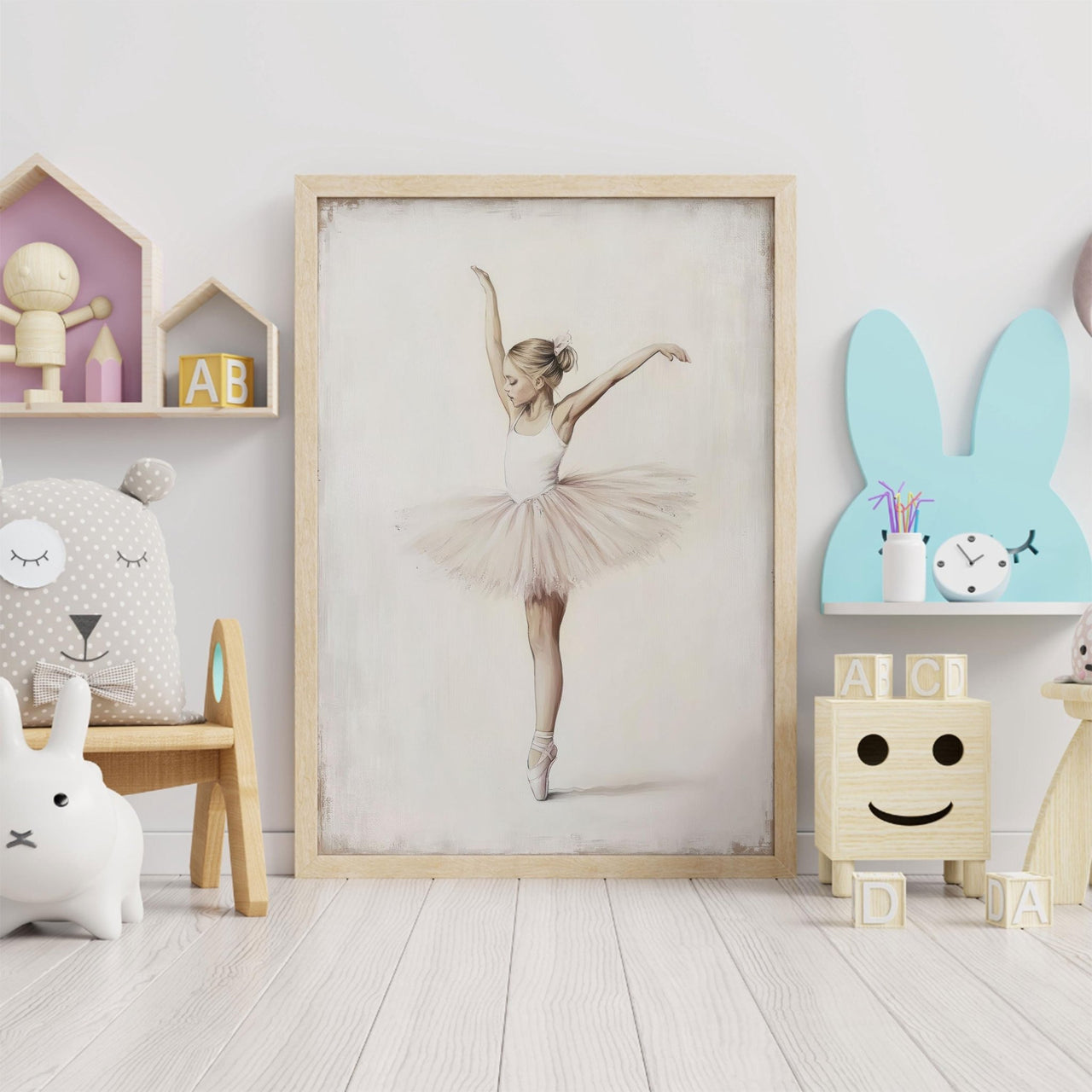 Ballerina Wall Art – Dance Nursery Print for Girls