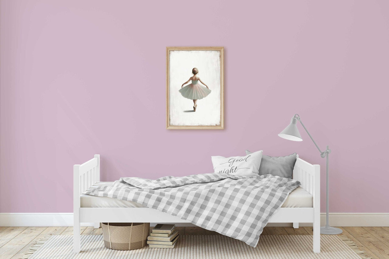 Ballerina Wall Art – Dance Nursery Print for Girls