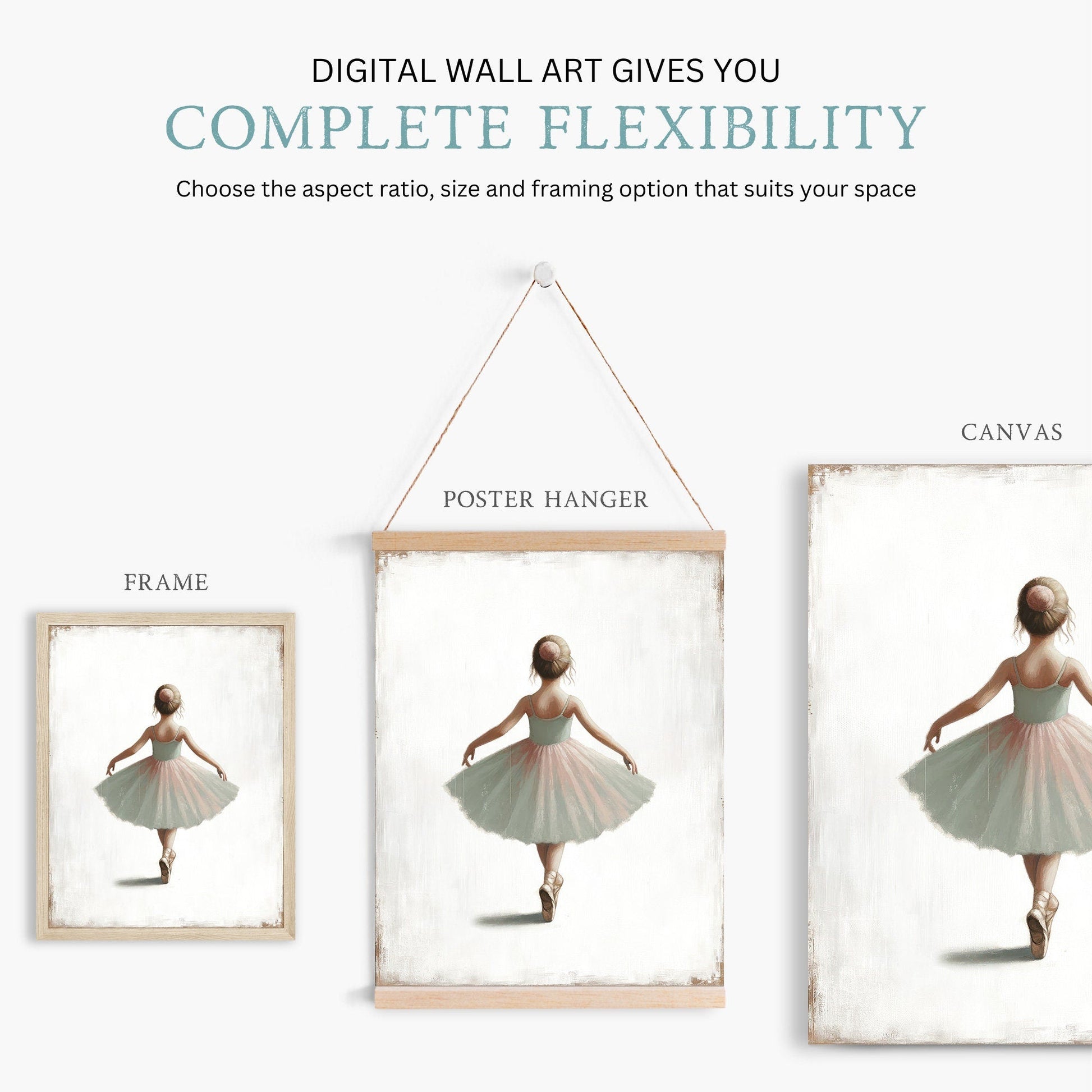 Ballet Nursery Prints, Ballerina Room Decor, Girly Wall Art - WildfieldPrints