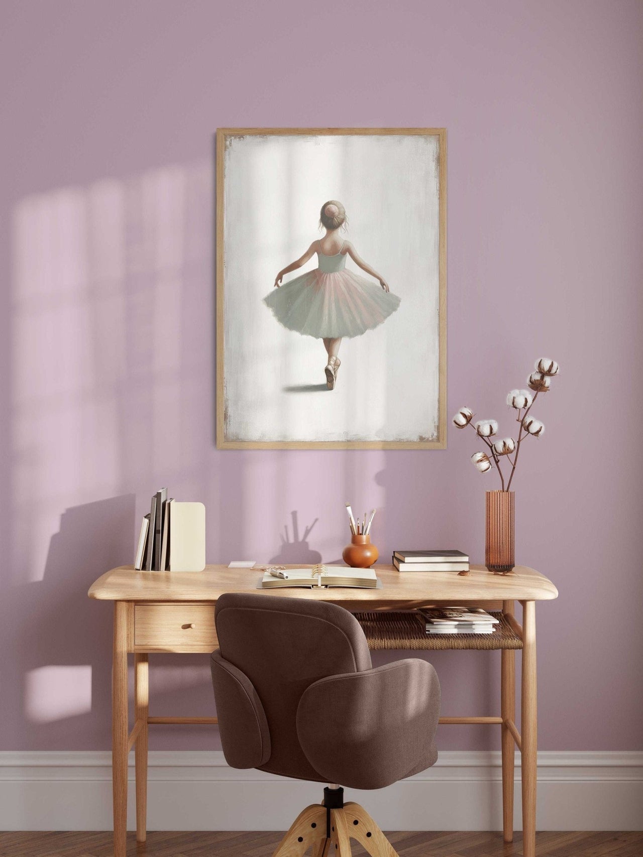 Ballerina Wall Art – Dance Nursery Print for Girls