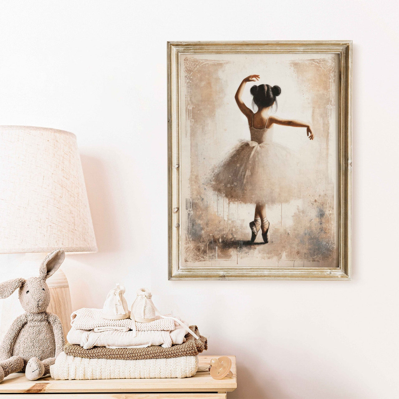 Ballerina Wall Art – Ballet Nursery Print for Girls