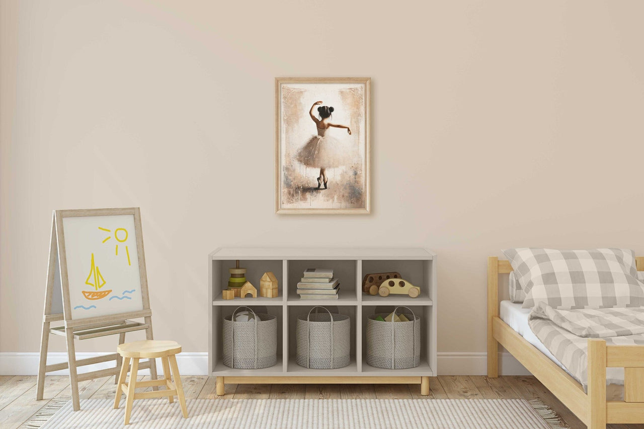 Ballerina Wall Art – Ballet Nursery Print for Girls
