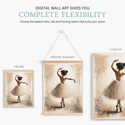 Ballet Nursery Prints, Ballerina Room Decor, Pink Girl's Artwork - WildfieldPrints