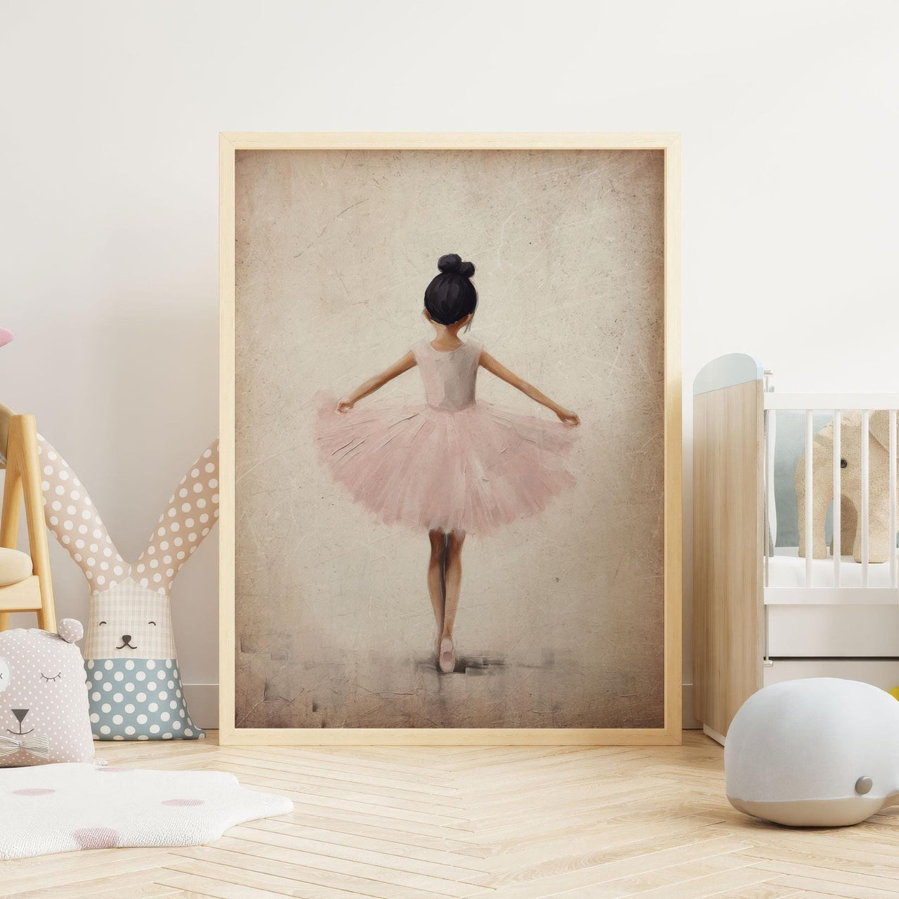 Ballerina Wall Art – Ballet Nursery Print for Girls Room