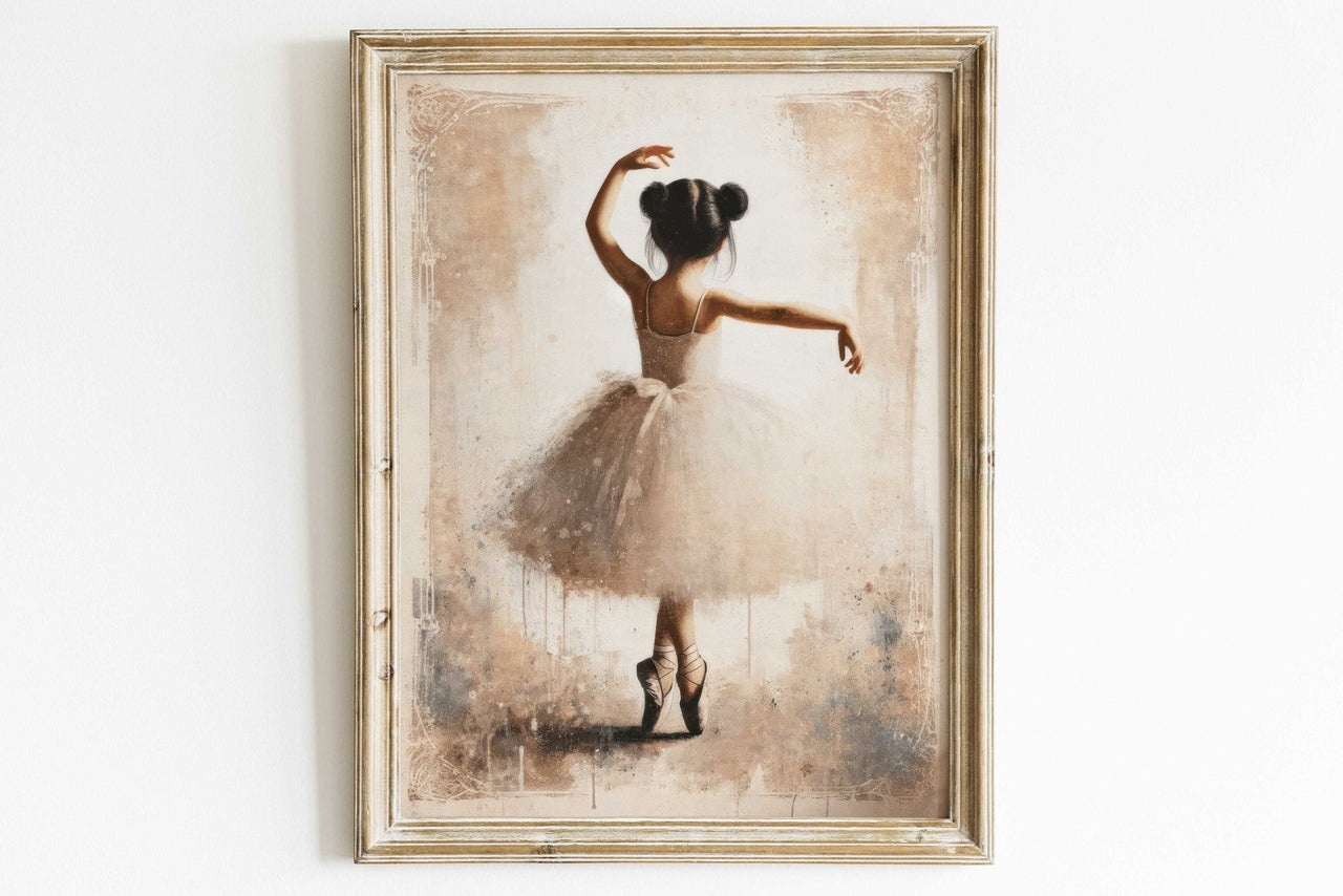 Ballerina Wall Art – Ballet Nursery Print for Girls