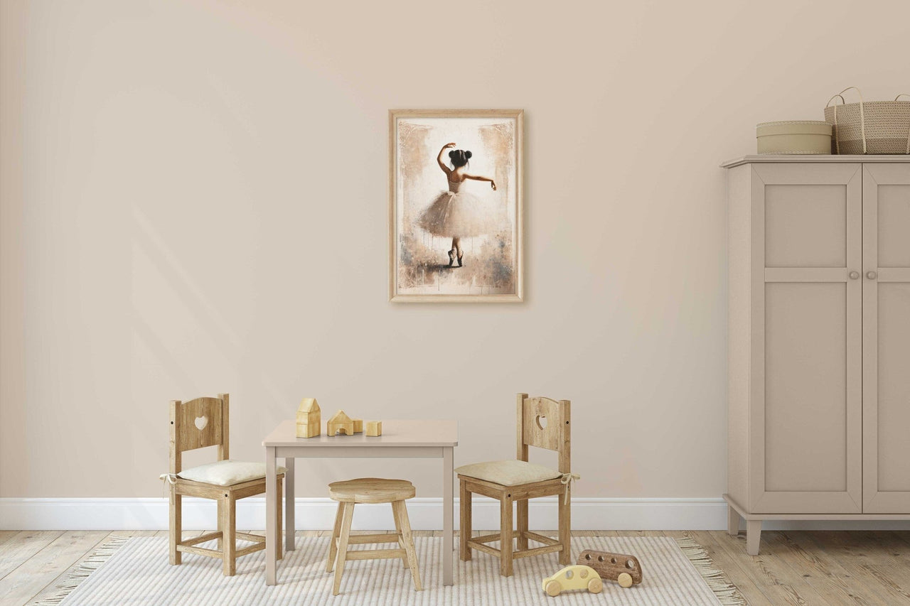 Ballerina Wall Art – Ballet Nursery Print for Girls