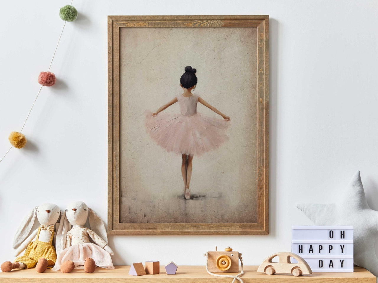 Ballerina Wall Art – Ballet Nursery Print for Girls Room