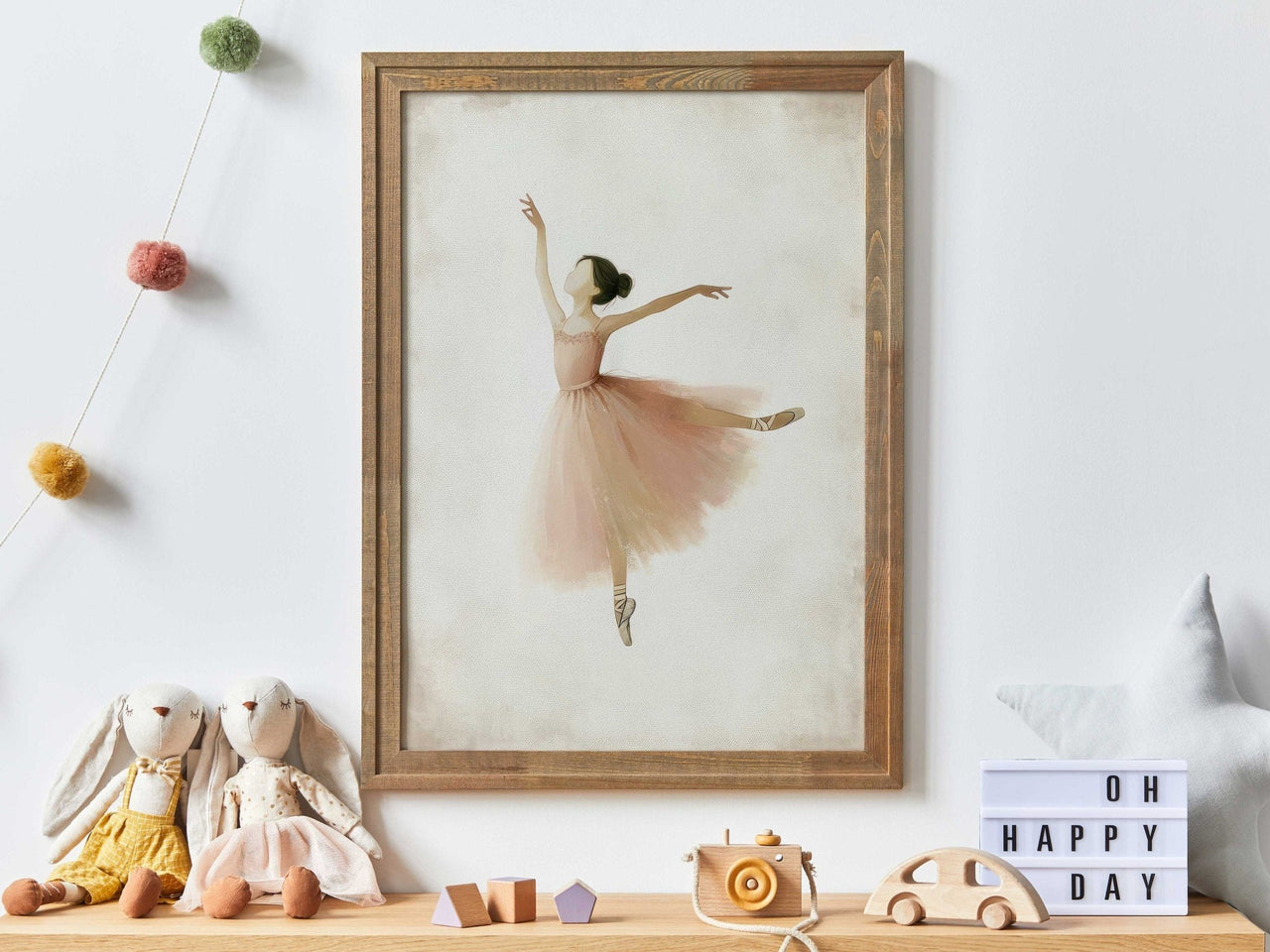 Ballerina Wall Art – Dance Nursery Print for Girls