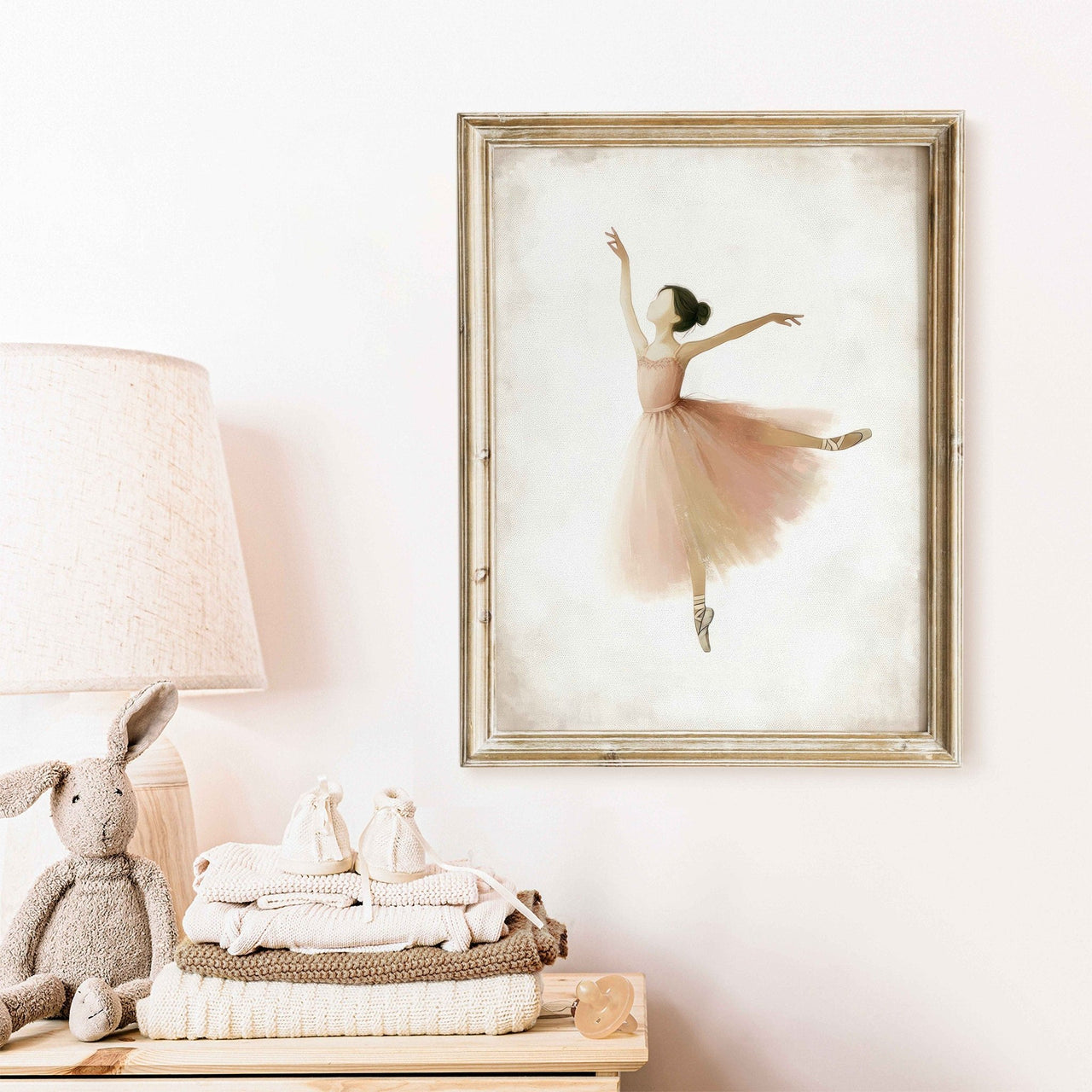Ballerina Wall Art – Dance Nursery Print for Girls
