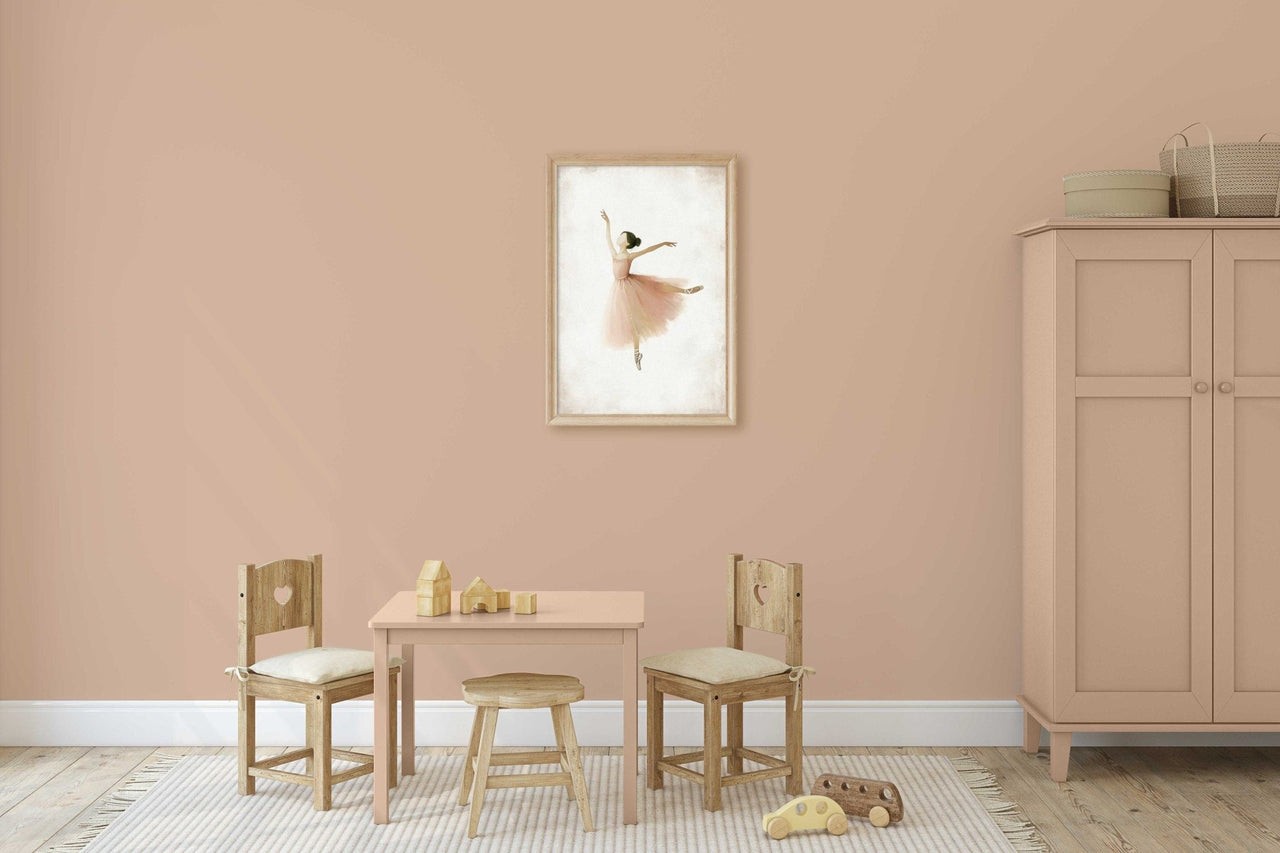 Ballerina Wall Art – Dance Nursery Print for Girls