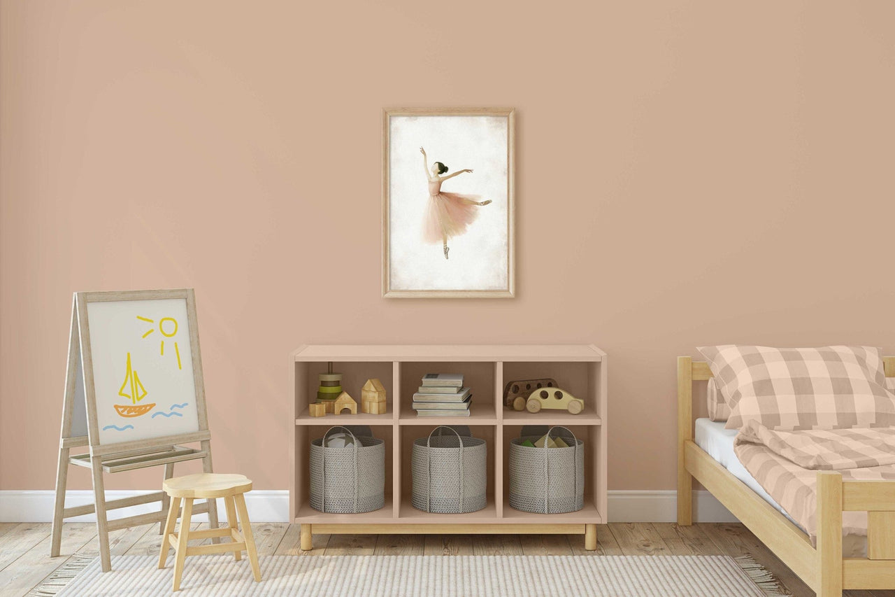Ballerina Wall Art – Dance Nursery Print for Girls