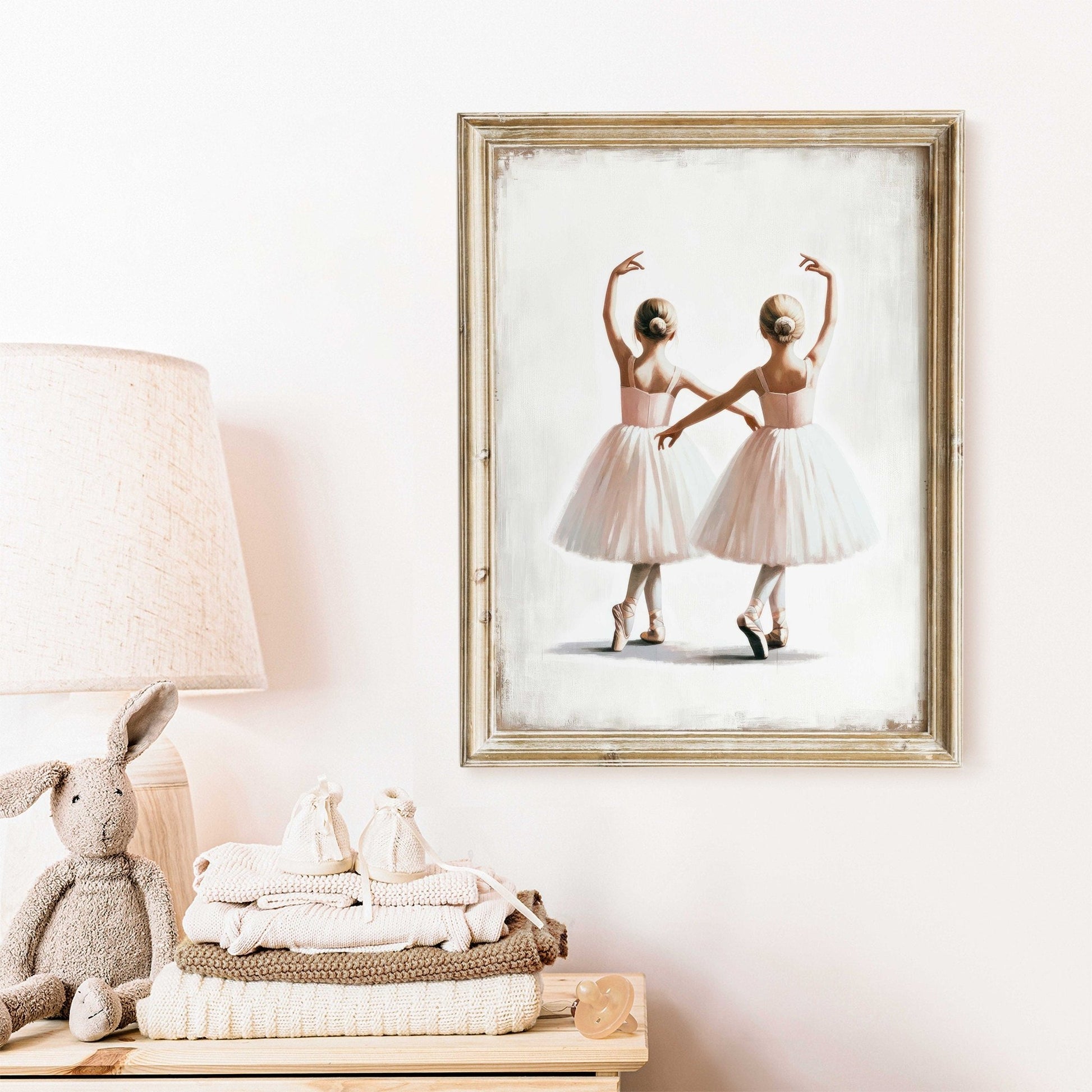 Ballet Nursery Prints, Ballerina Wall Decor, Vintage Girl's Room Art - WildfieldPrints