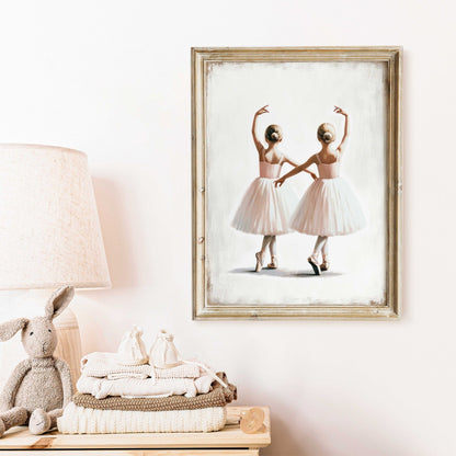 Ballet Nursery Prints, Ballerina Wall Decor, Vintage Girl's Room Art - WildfieldPrints