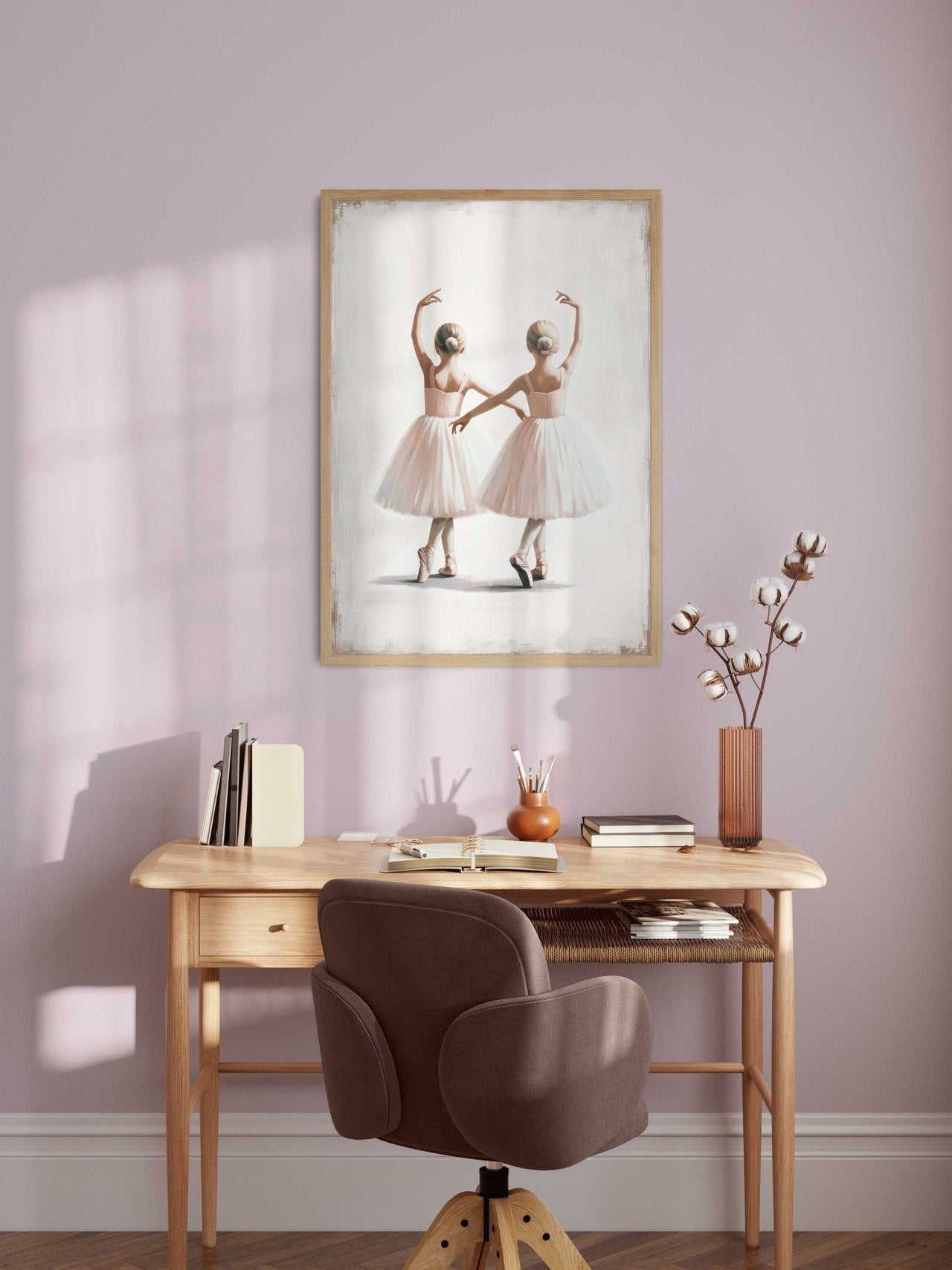 Ballerina Wall Art – Vintage Girls Room Print