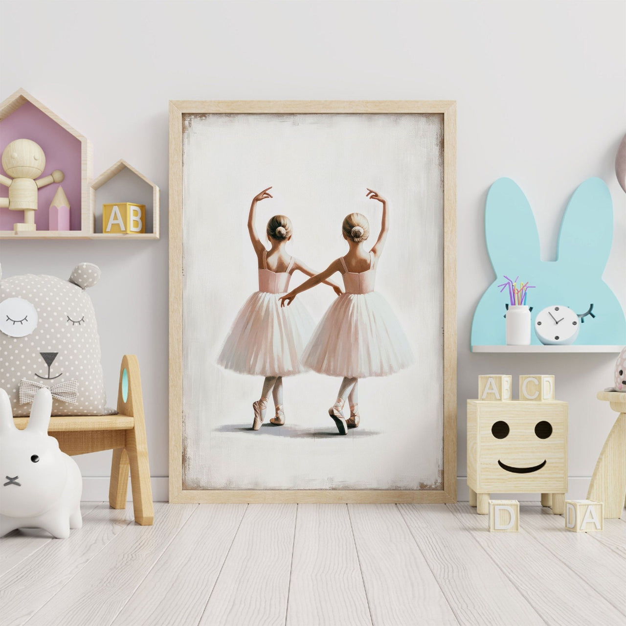 Ballerina Wall Art – Vintage Girls Room Print