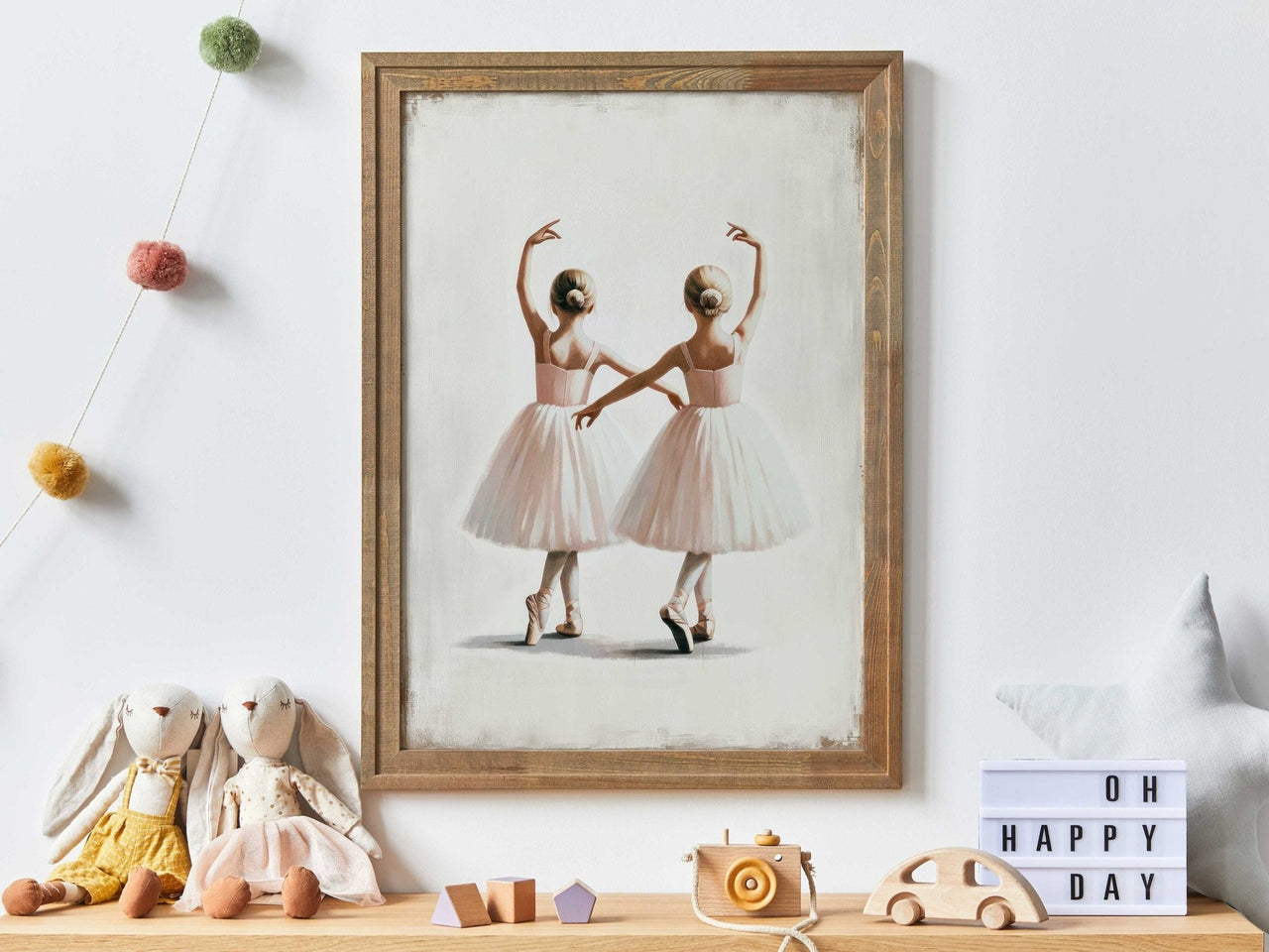 Ballerina Wall Art – Vintage Girls Room Print