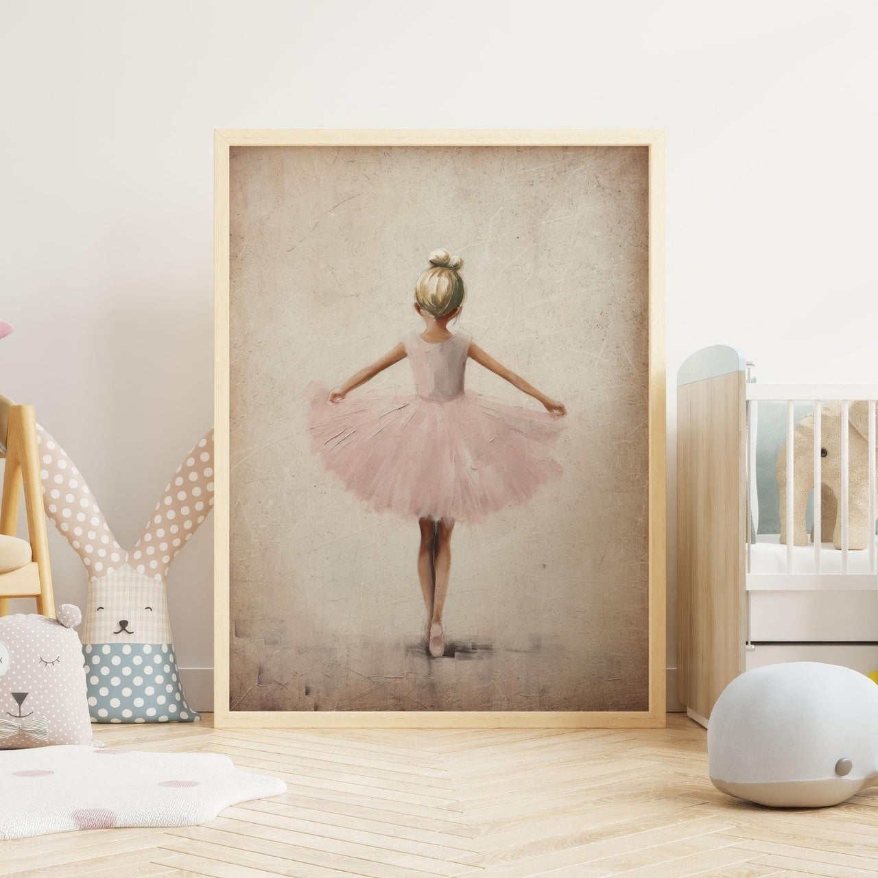 Little Blonde Girl Ballerina Print – Dance Nursery Wall Art