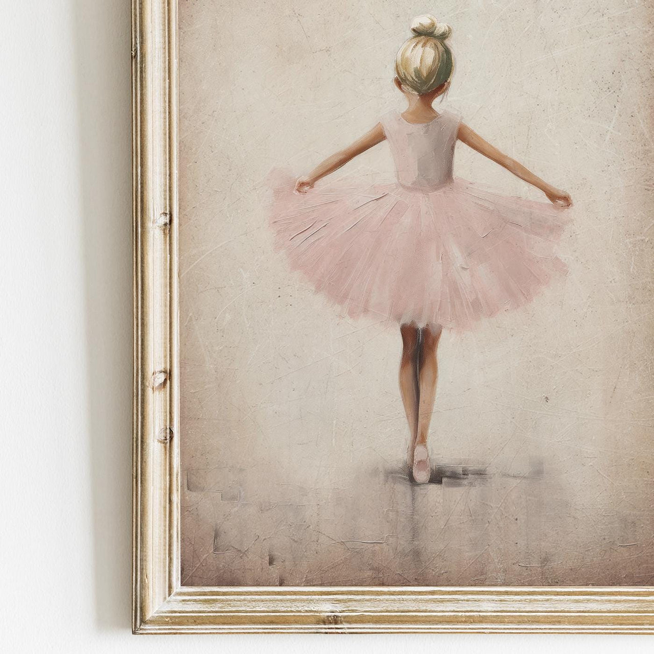 Little Blonde Girl Ballerina Print – Dance Nursery Wall Art
