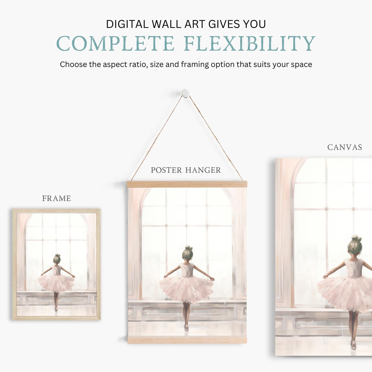 Ballerina Wall Art – Dance Girls Room Print