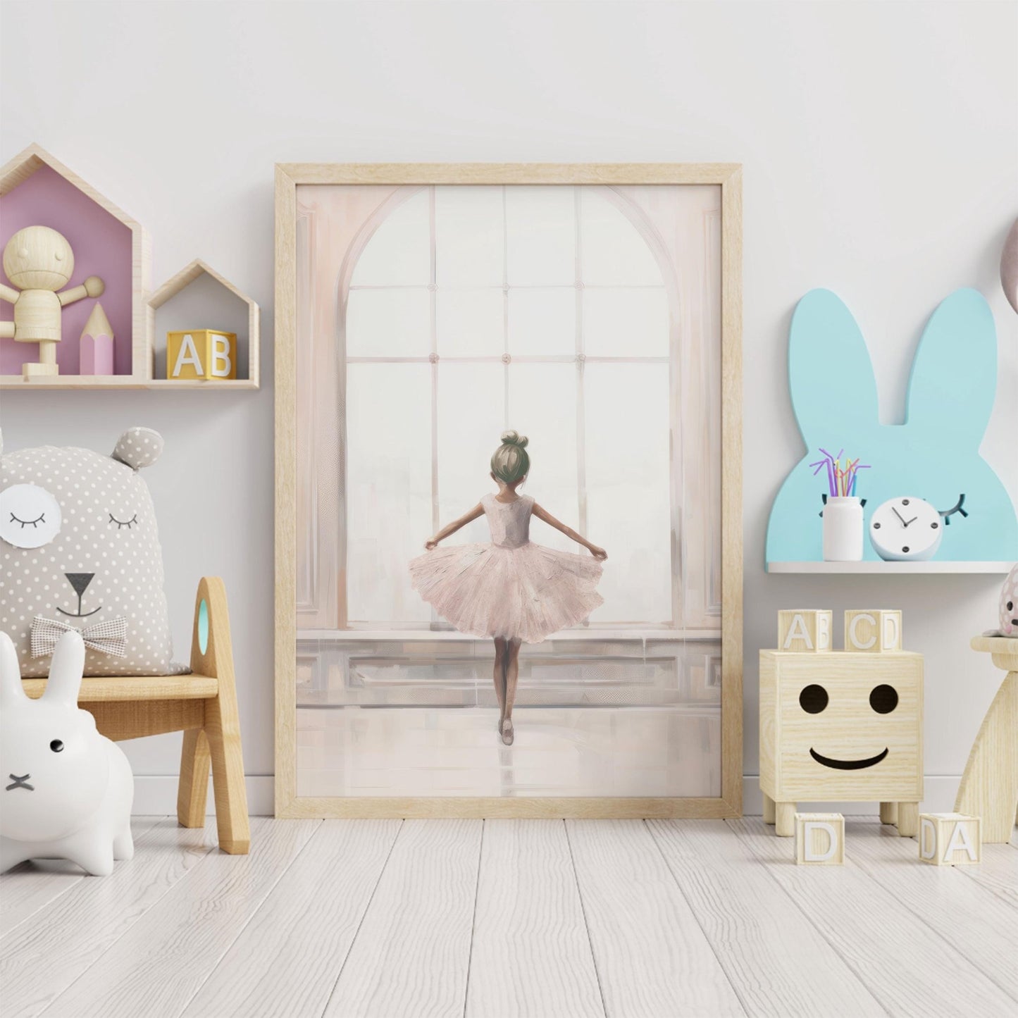 Ballet Nursery Prints, Vintage Ballerina Wall Decor, Pink Room Art - WildfieldPrints