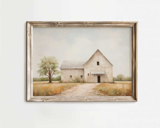 Barn Art Print, Vintage Farmhouse Decor, Rustic Country Wall Art - WildfieldPrints