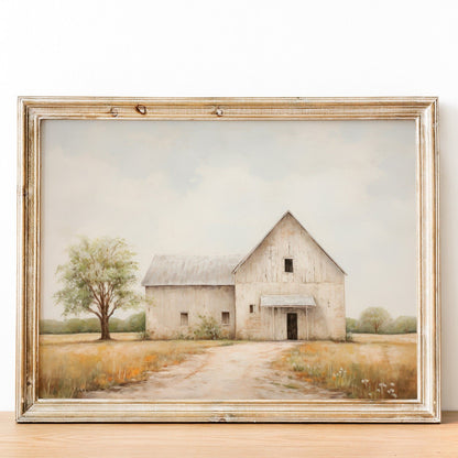Barn Art Print, Vintage Farmhouse Decor, Rustic Country Wall Art - WildfieldPrints