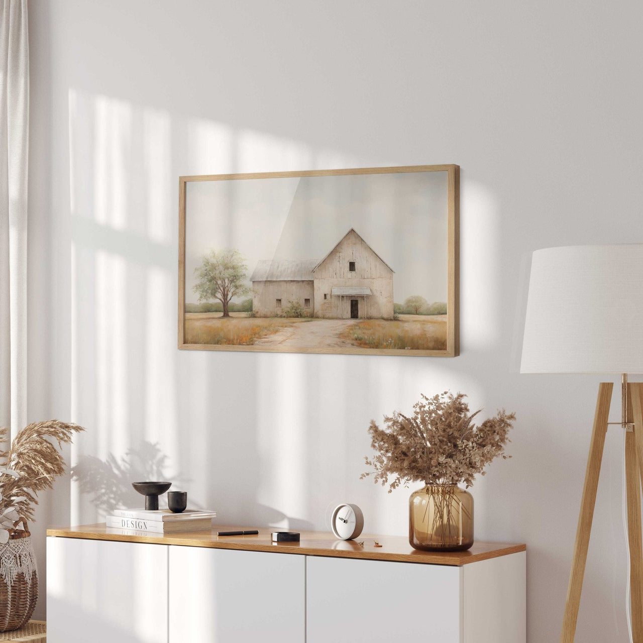 Beige Barn Wall Art – Farmhouse Nursery Print