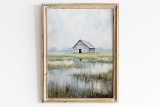 Barn Print, Rustic Farmhouse Decor, Vintage Countryside Wall Art - WildfieldPrints